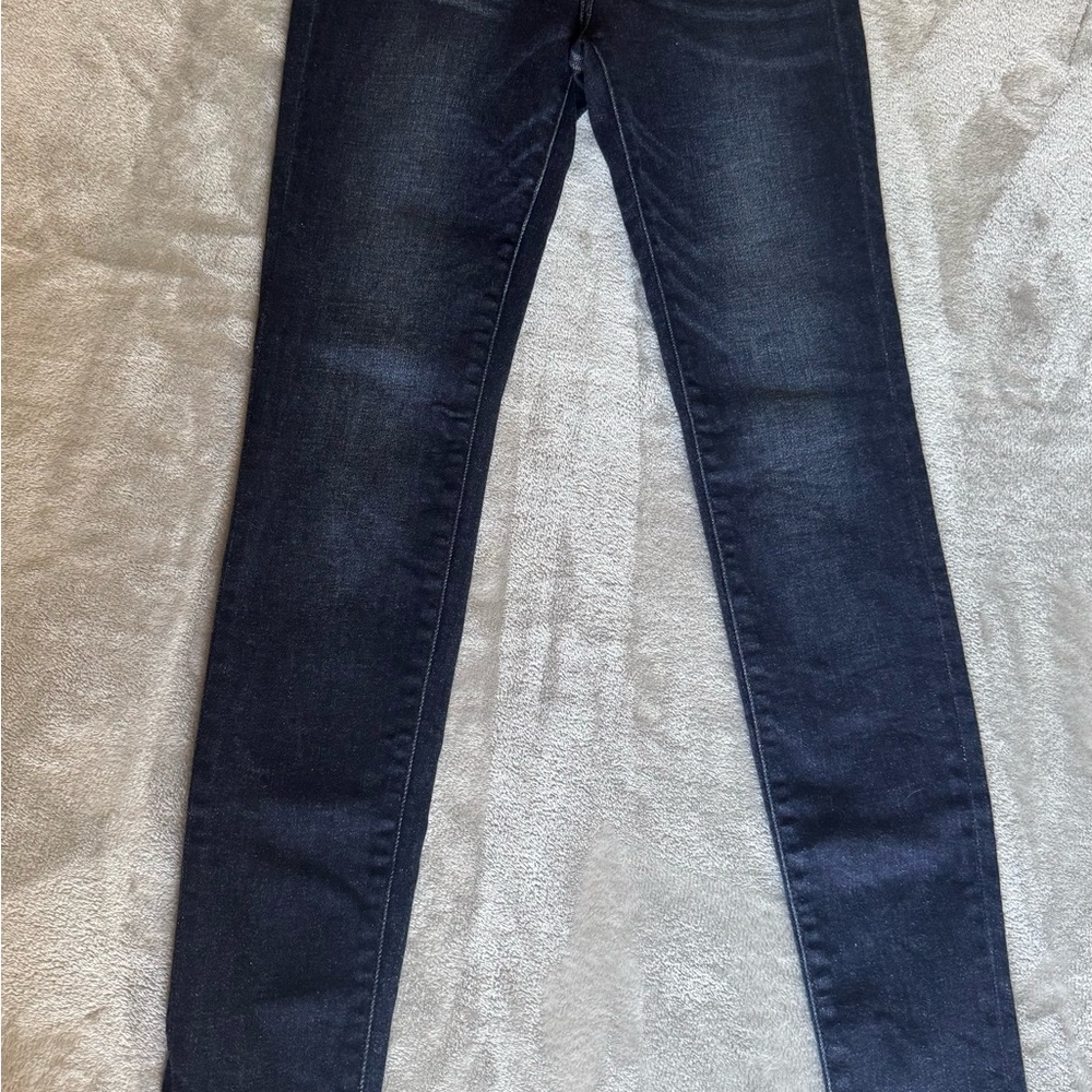 Judy Blue Womens Jeans 3/26 High Waist Zip Closure Skinny Fit Dark Wash